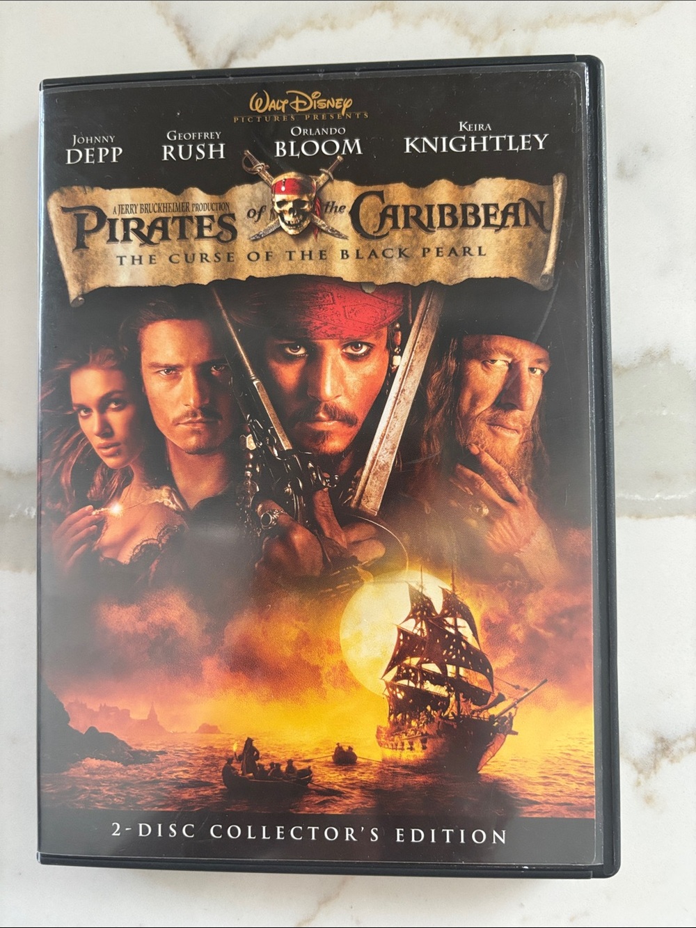 Walt Disney Pirates of the Caribbean DVD — Black & Orange Cover